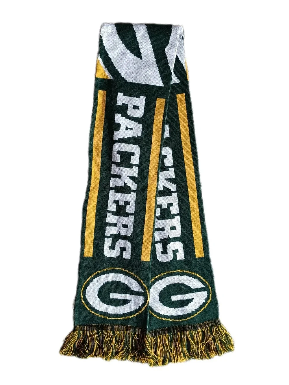 💚💛 Green Bay Packers Forever Collectibles Knit Scarf Logo NFL Unisex OS